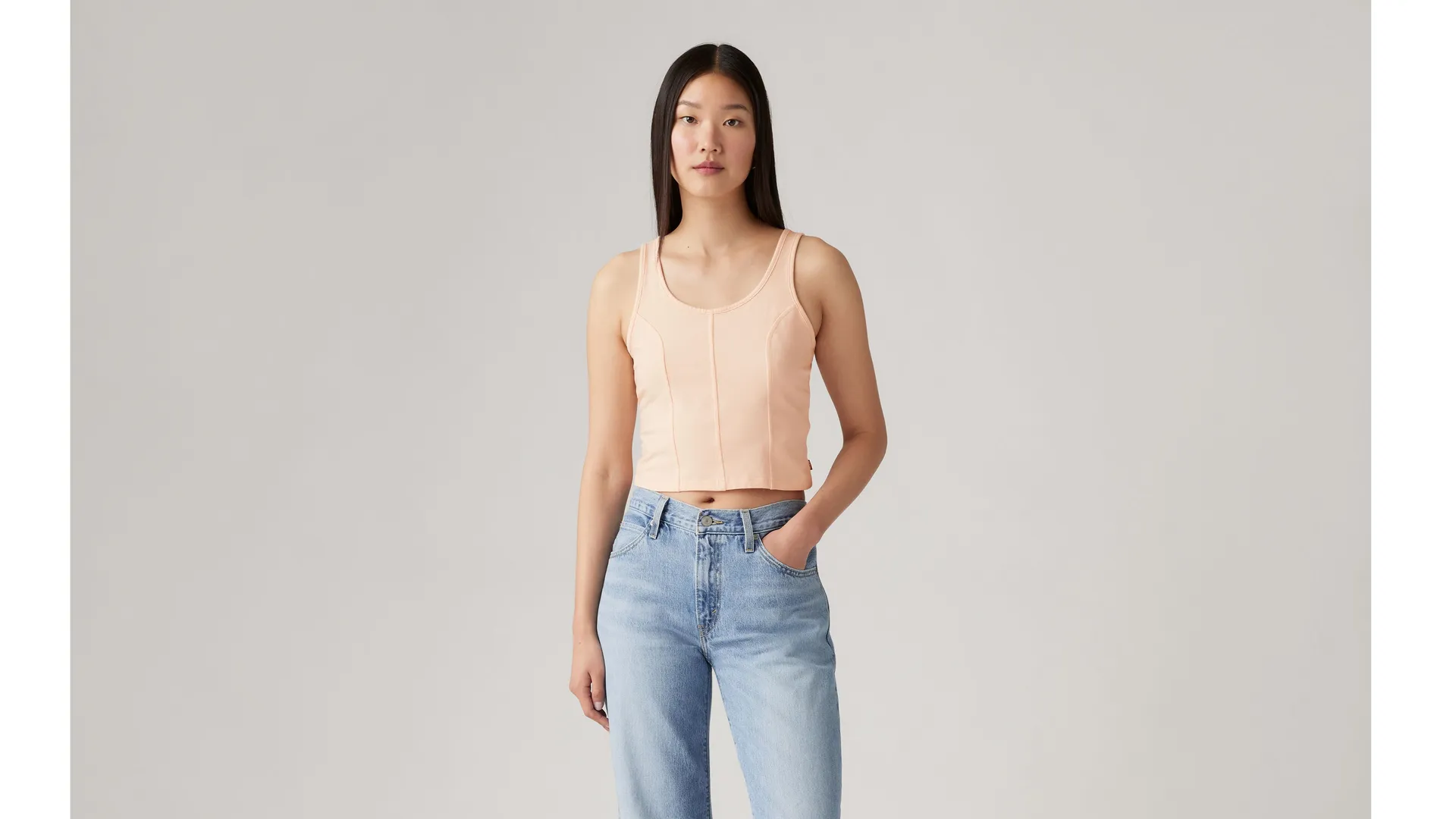 

Майка с корсетом Mars Levi's, цвет Pale Peach - Orange