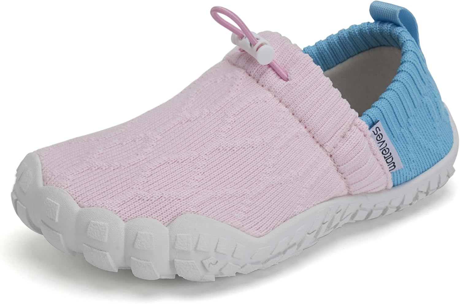 

Детские водные туфли WateLves для мальчиков и девочек, дышащие, с широким носком, на пляж, для ходьбы, для малышей и детей постарше, минималистичные кроссовки, синий/розовый