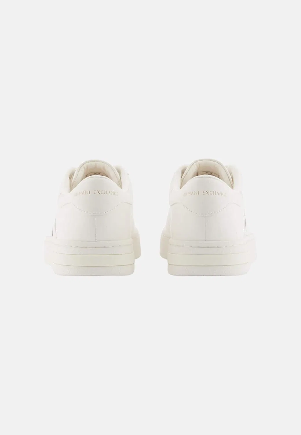Мужские кроссовки Armani Exchange London, с боковыми полосами, контрастного цвета, Off White Black — фото 4