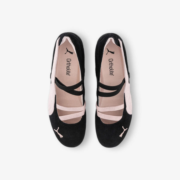 Балетки Puma Speedcat из замши с низким верхом, черный — фото 2