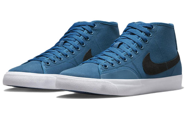 Кроссовки sb blazer court mid premium 'dark marina blue' Nike, синий — фото 4