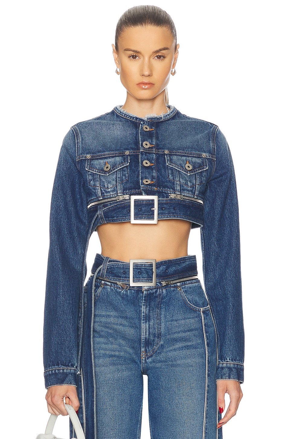 

Суперкороткая джинсовая куртка Jean Paul Gaultier, Vintage Blue