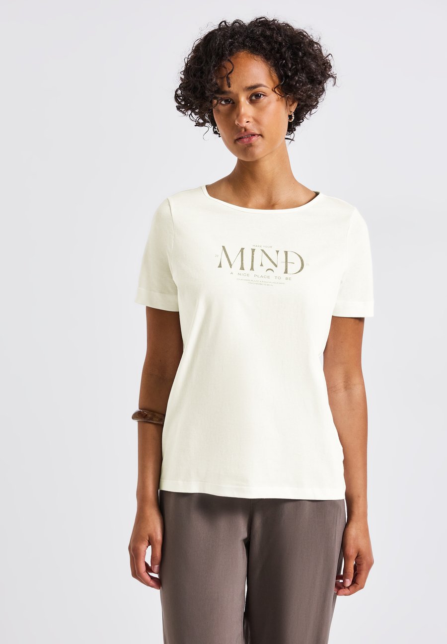 

Футболка Street One Print T-shirt, Weiß/Off-White, Белый, Футболка Street One Print T-shirt, Weiß/Off-White