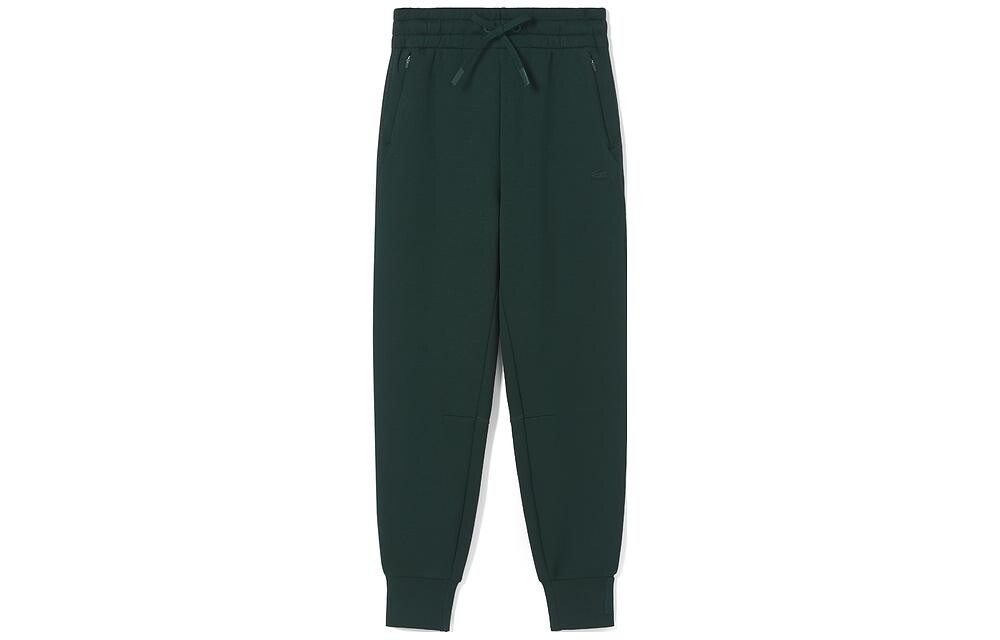 

Повседневные брюки женские темно-зеленые Lacoste