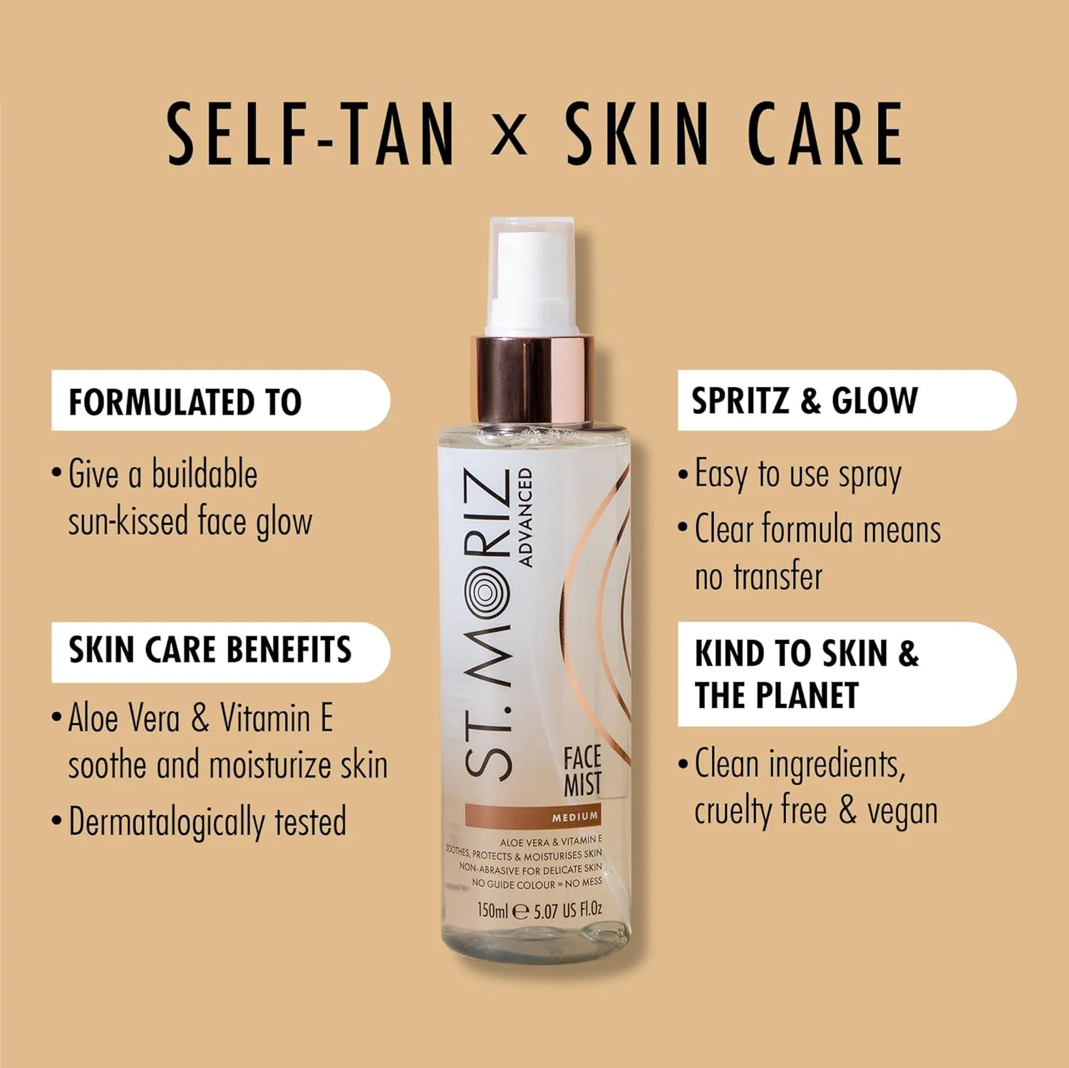 Спрей-автозагар для лица «Advanced Tanning Face Mist» от St Moriz St. Moriz — фото 2