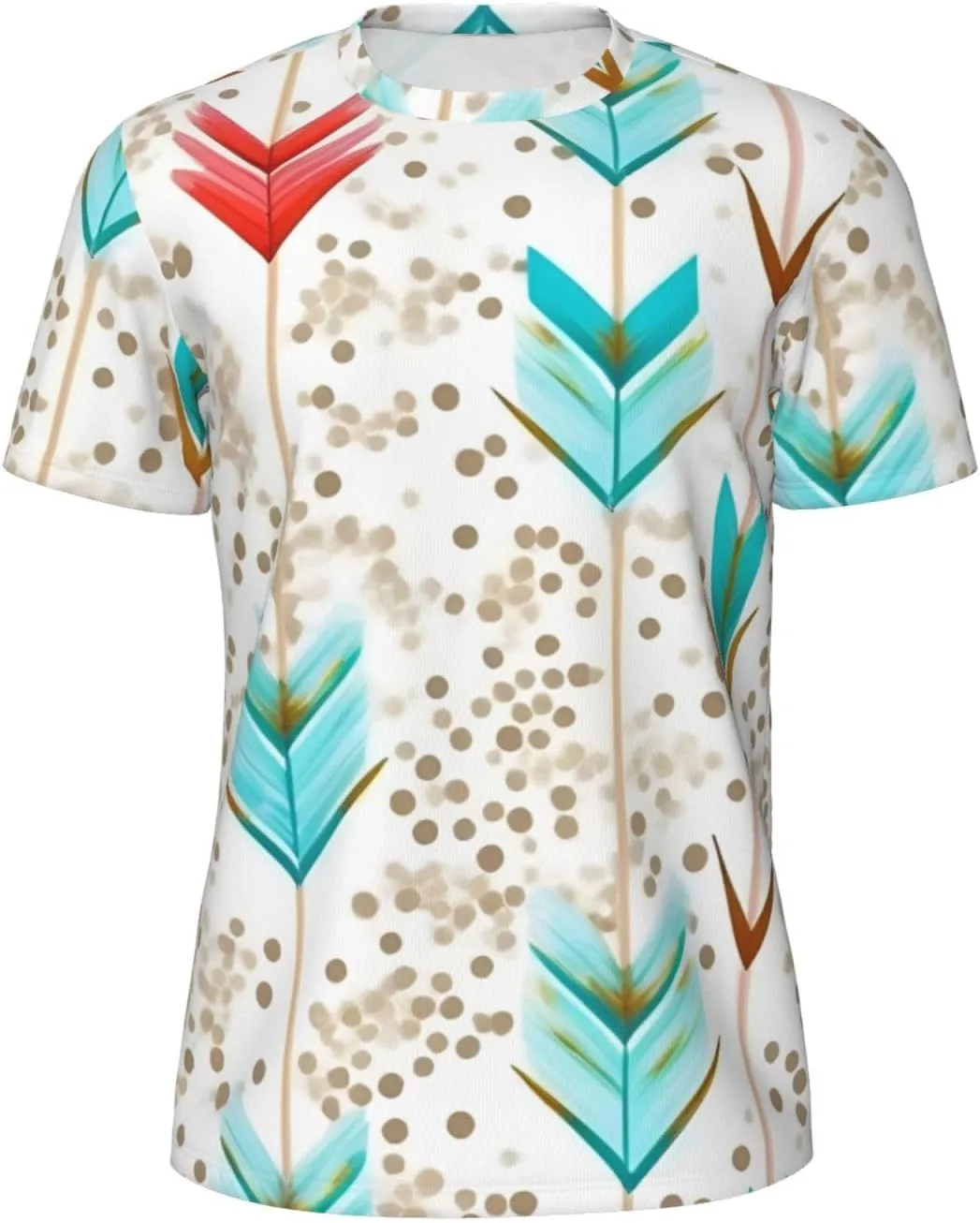 

Футболка мужская летняя с принтом Coral and Teal Arrows, короткий рукав, легкая и дышащая SDFHU