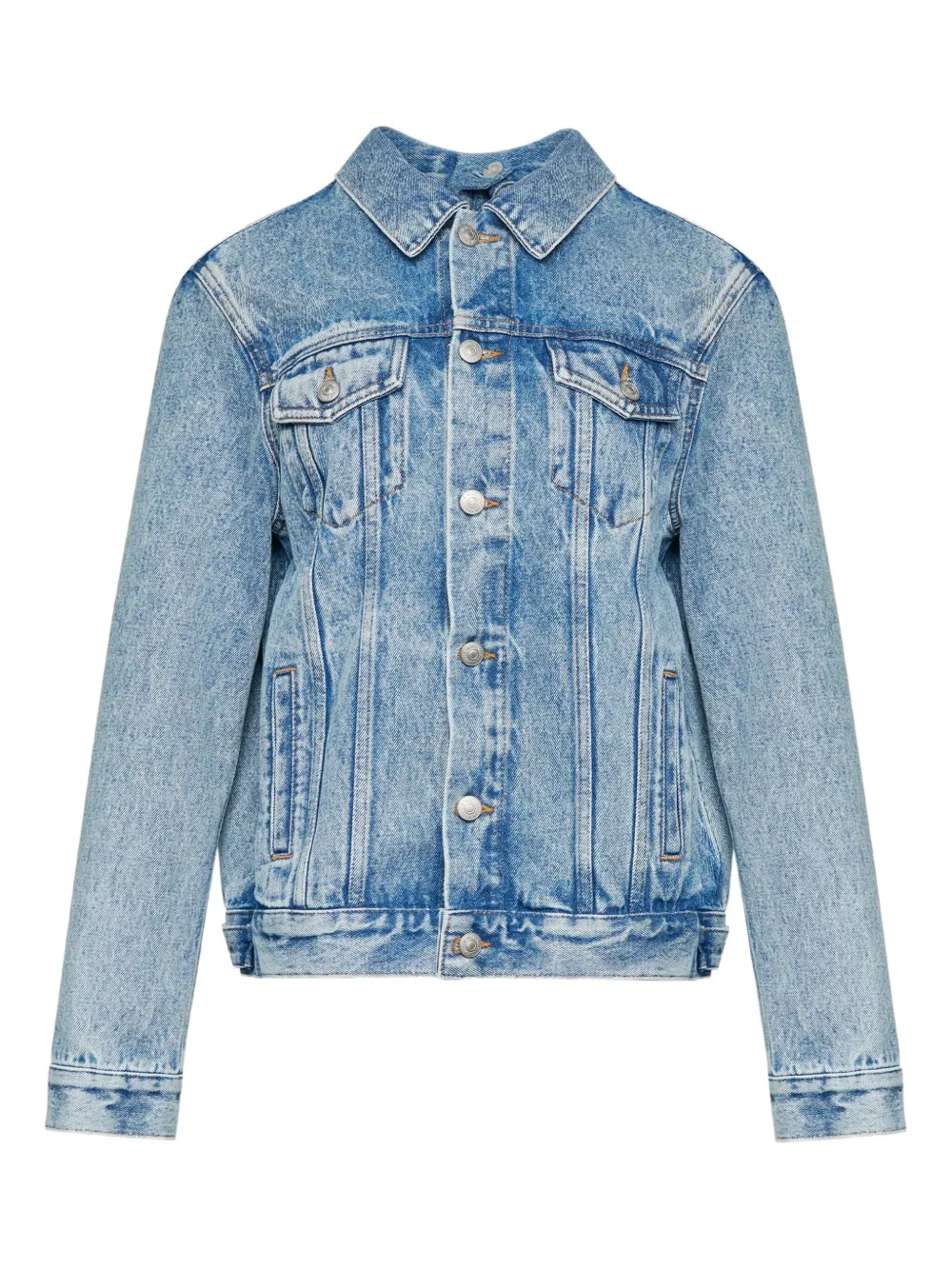 

Джинсовая куртка с эффектом потертости MM6 Maison Margiela, синий