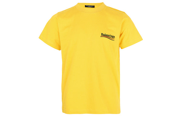 Футболка political campaign t-shirt large fit 'yellow' Balenciaga, желтый — фото 2