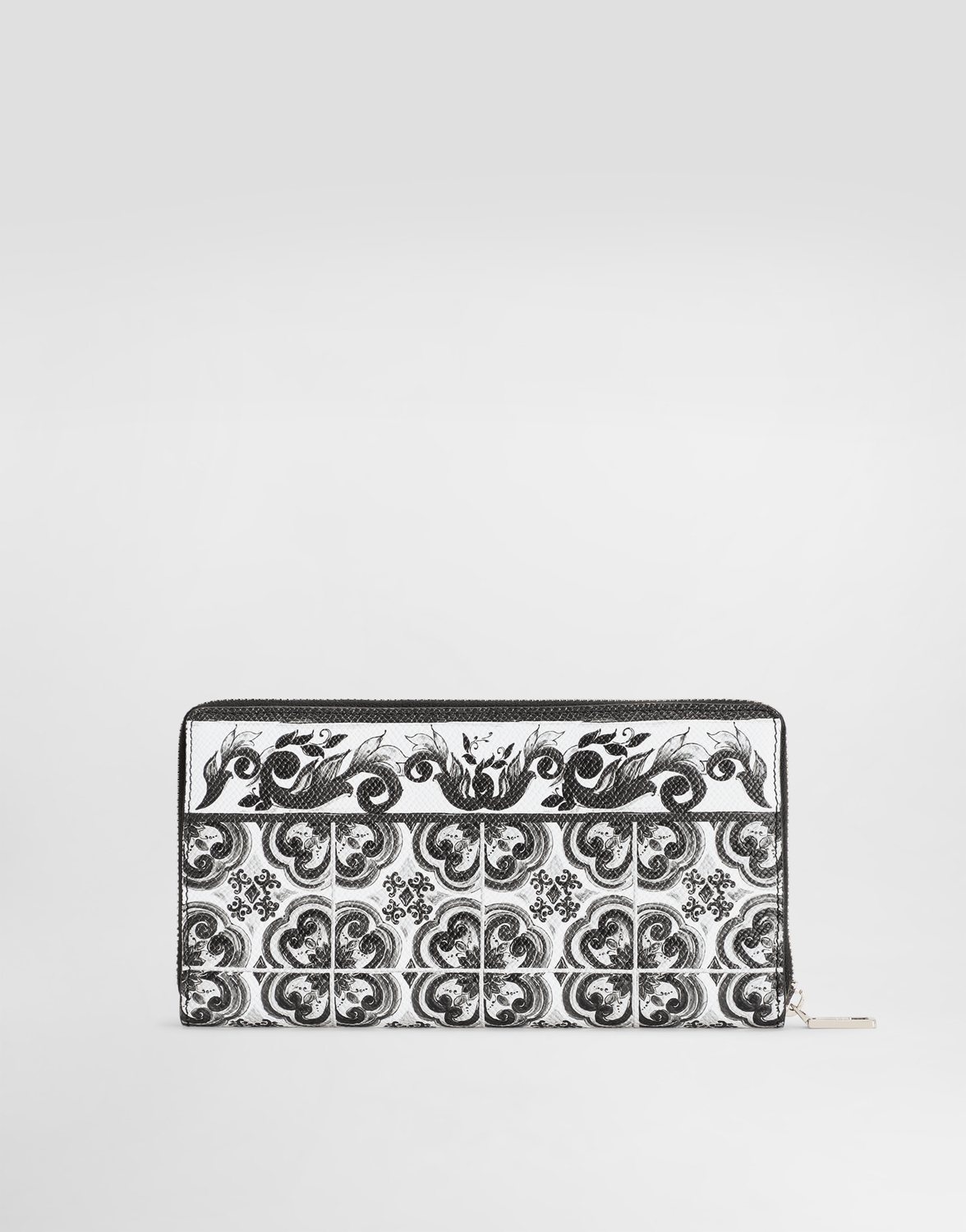 Кошелек из телячьей кожи с принтом майолика Dolce & Gabbana, мультиколор — фото 3