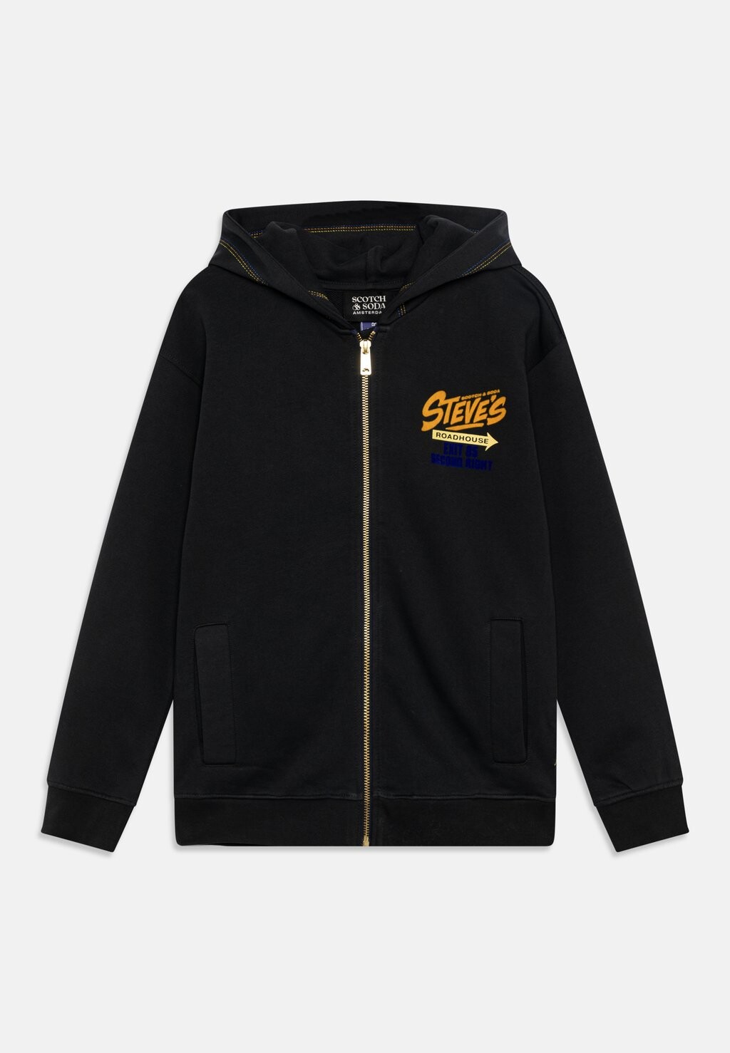

Толстовка OVERSIZED ARTWORK ZIP THROUGH HOODIE Scotch & Soda, антрацит