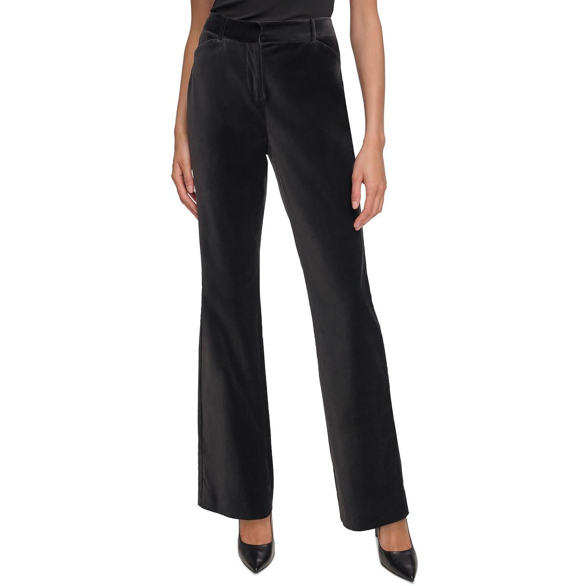 

Женские брюки Bootcut средней посадки Bootcut Donna Karan, черный