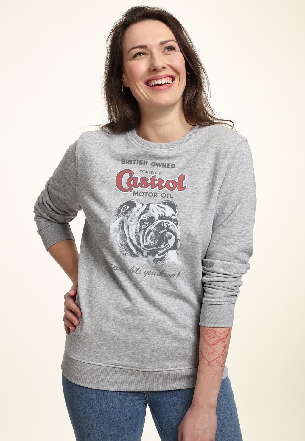

Толстовка CASTROL BRITISH OWNED Henry Tiger, цвет Mottled Light Grey