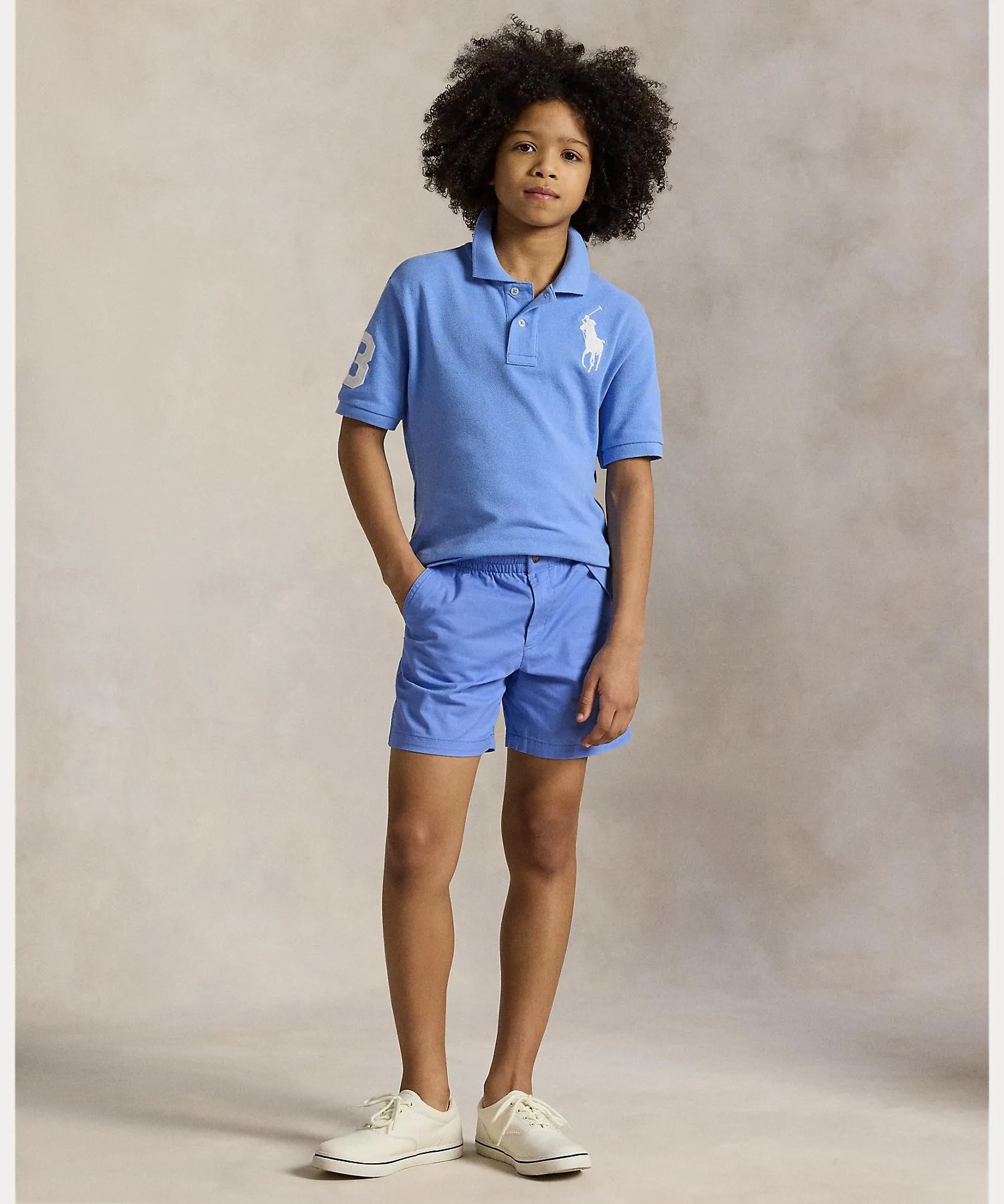 Детские шорты POLO RALPH LAUREN CHILDRENSWEAR из твила с эластаном