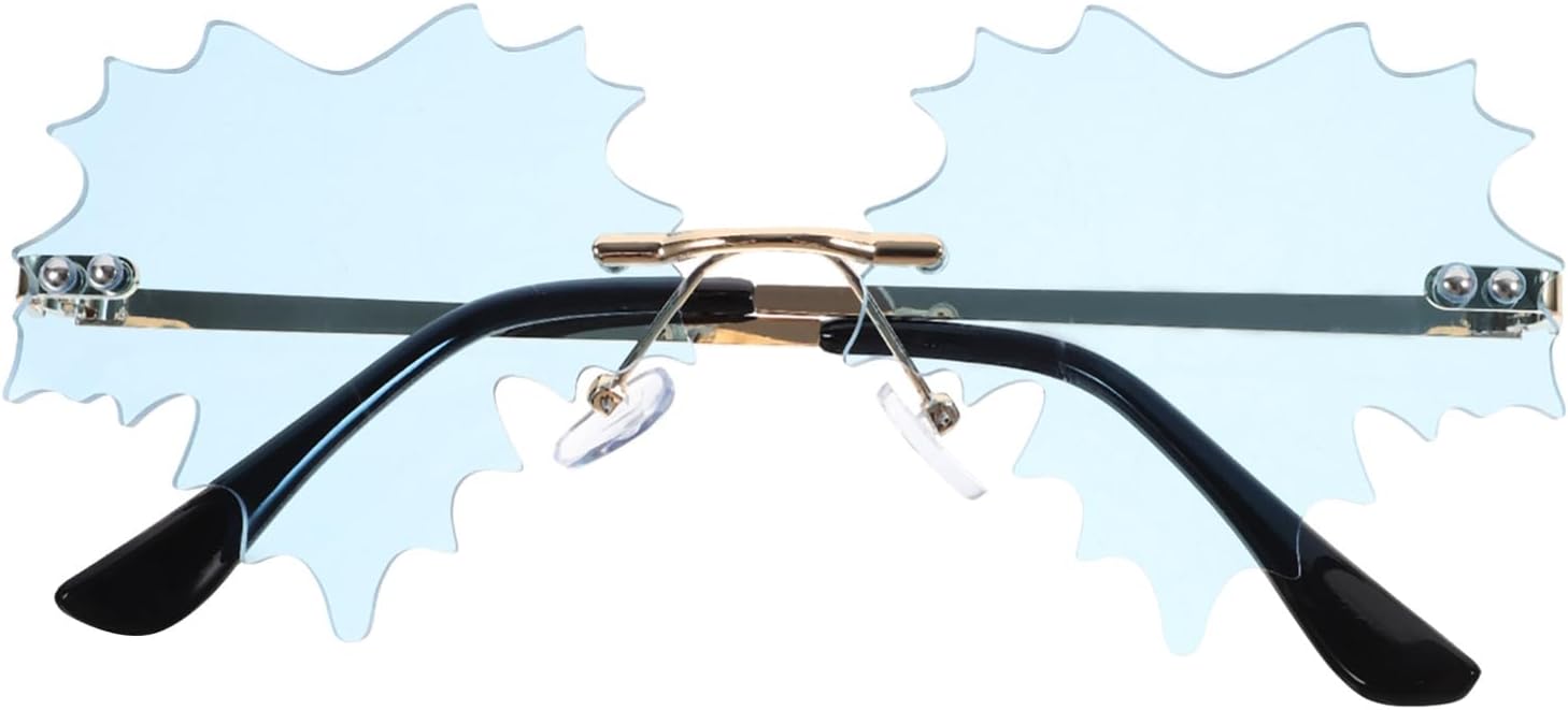 

Солнцезащитные очки LIFKOME без оправы для вечеринок. Легкие оправы в форме листьев. Уникальные аксессуары для рейв-вечеринок для женщин и мужчин. Привлекательный аксессуар для мероприятий