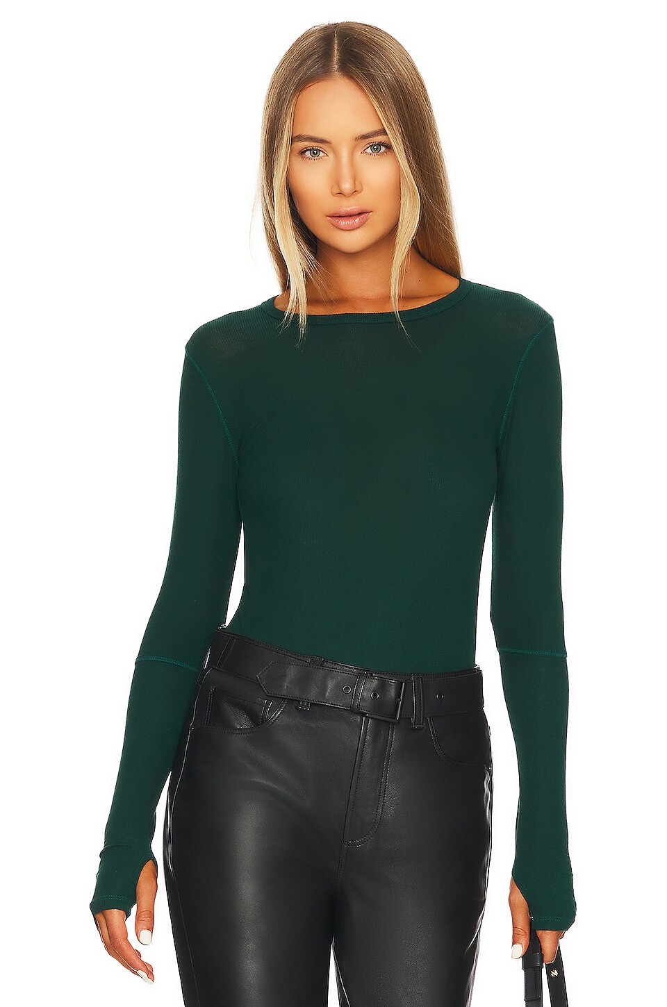

Футболка Michael Lauren Everett Long Sleeve Thumbhole, цвет Emerald Green