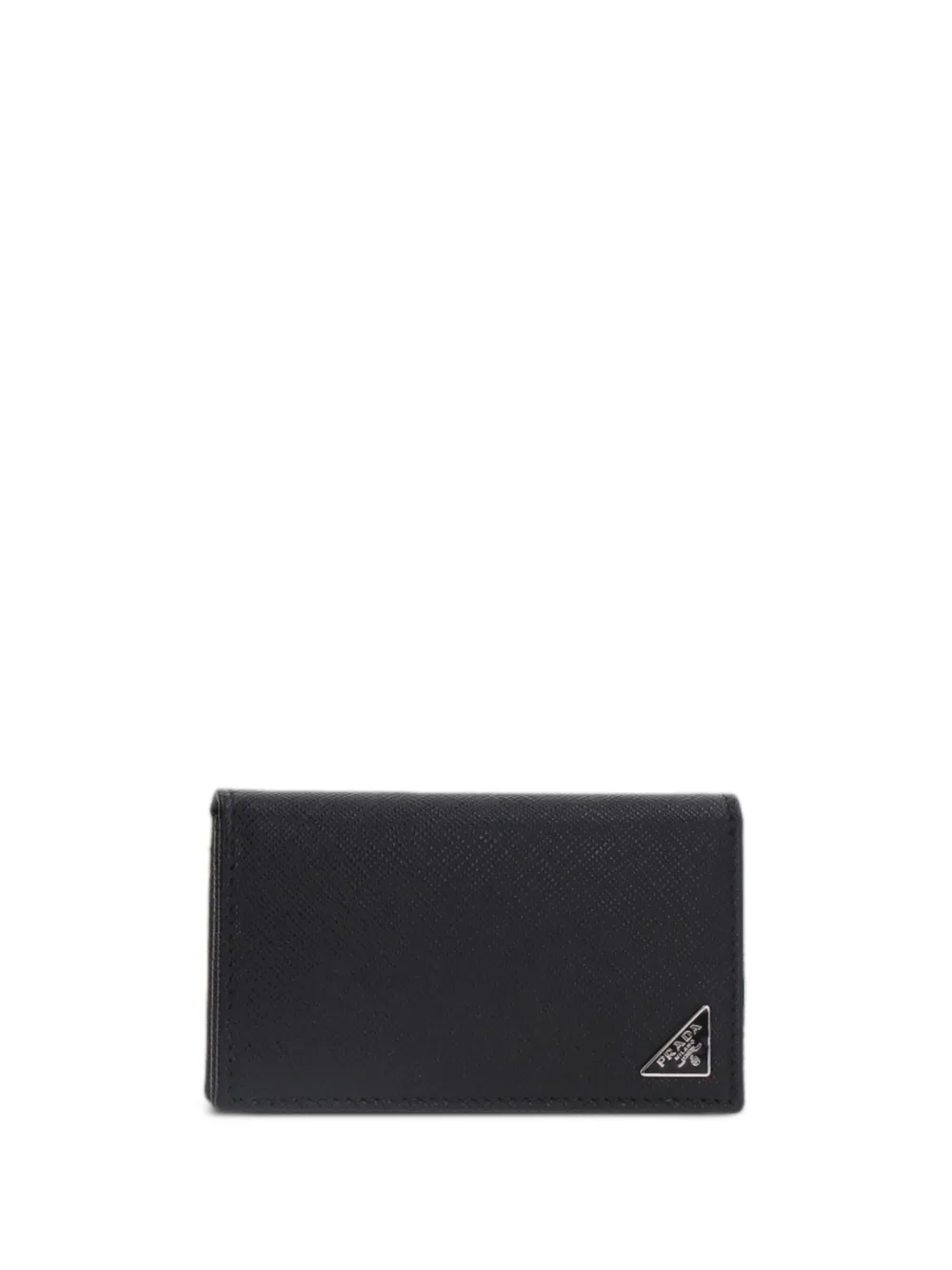 

Футляр для карт из кожи Saffiano Prada, черный