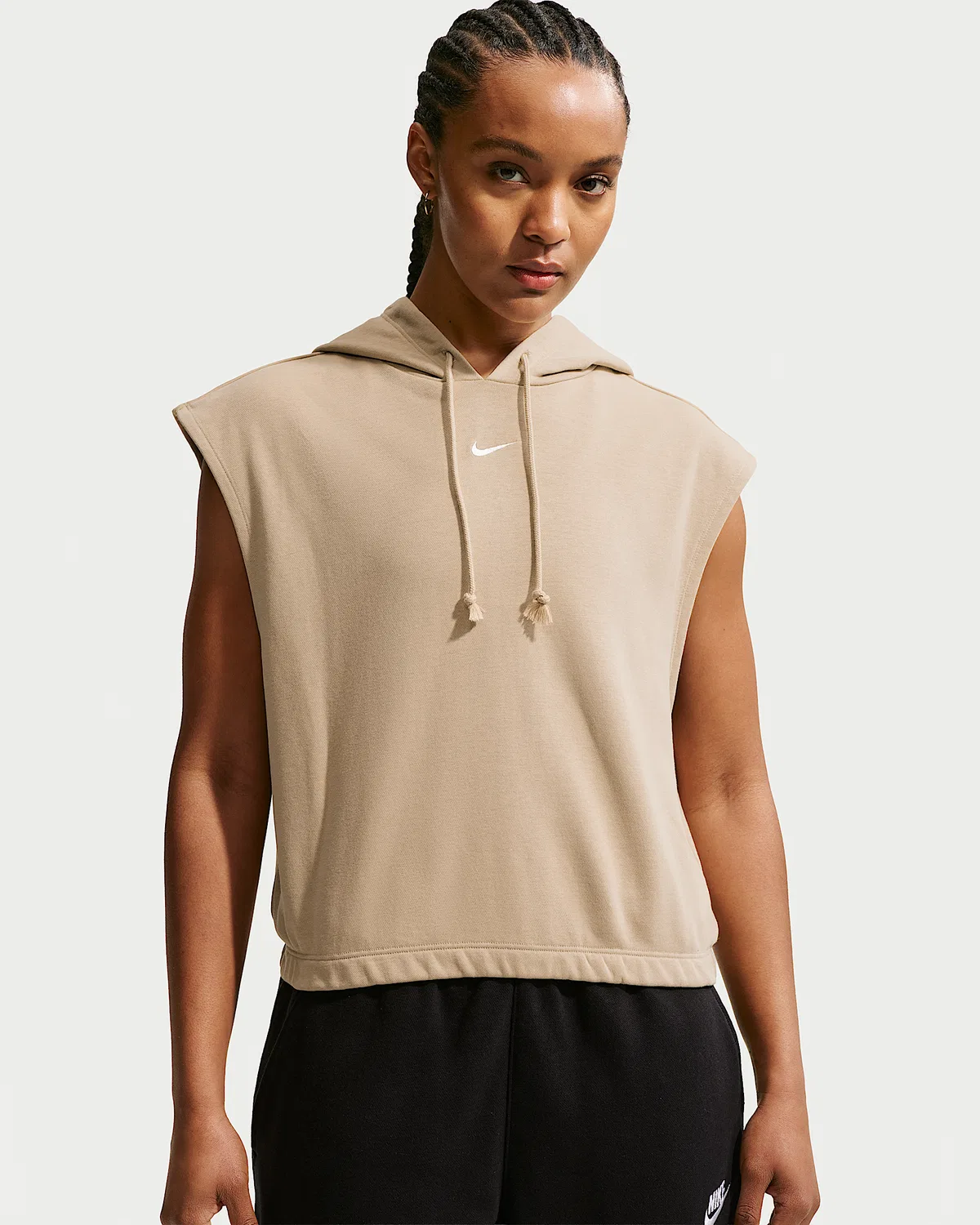 Женский топ без рукавов Nike Sportswear Phoenix Fleece, Linen/Sail