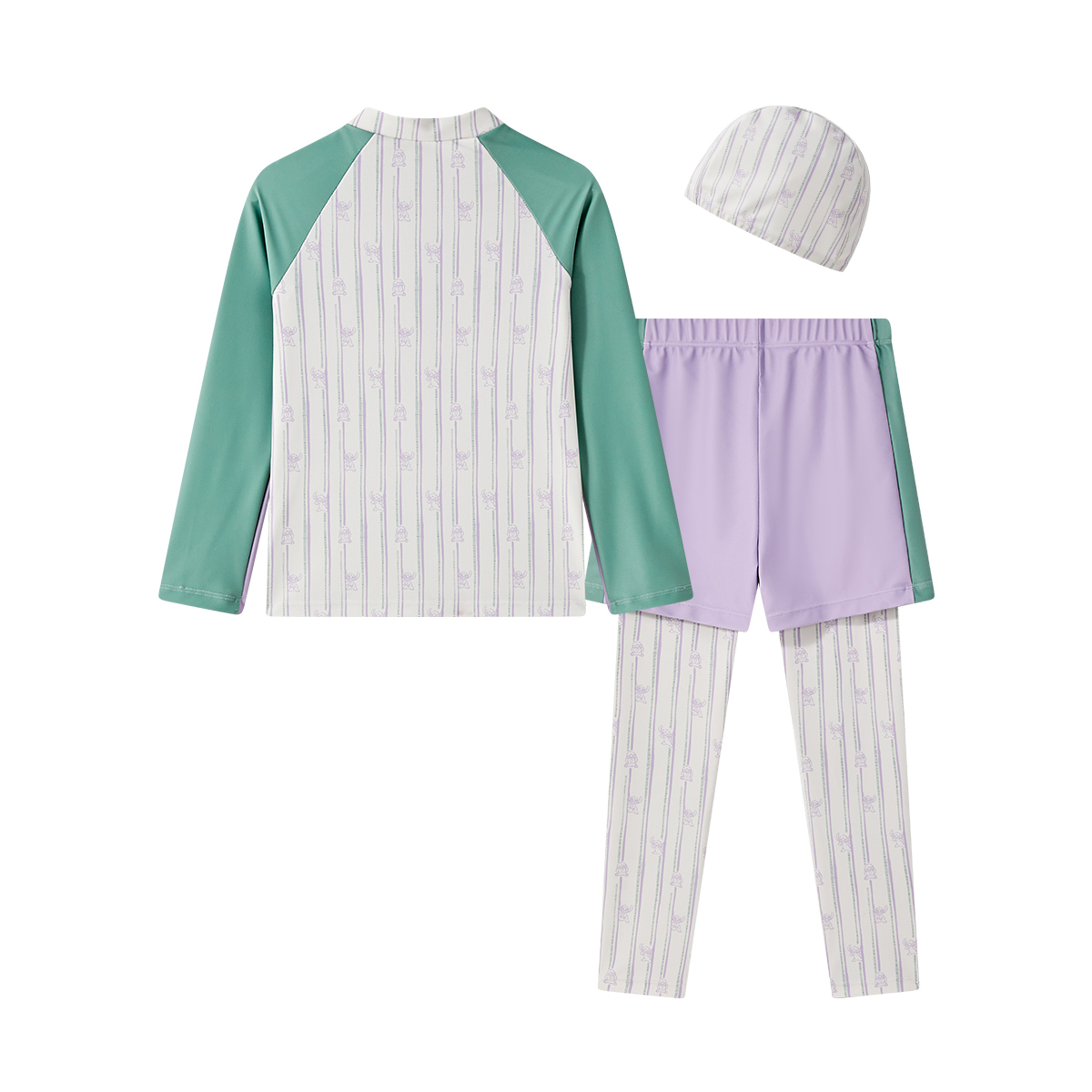 Купальник детский fitted, набор из 3 штук, для детей 3-7 лет, на все сезоны Disney, фиолетовый — фото 2