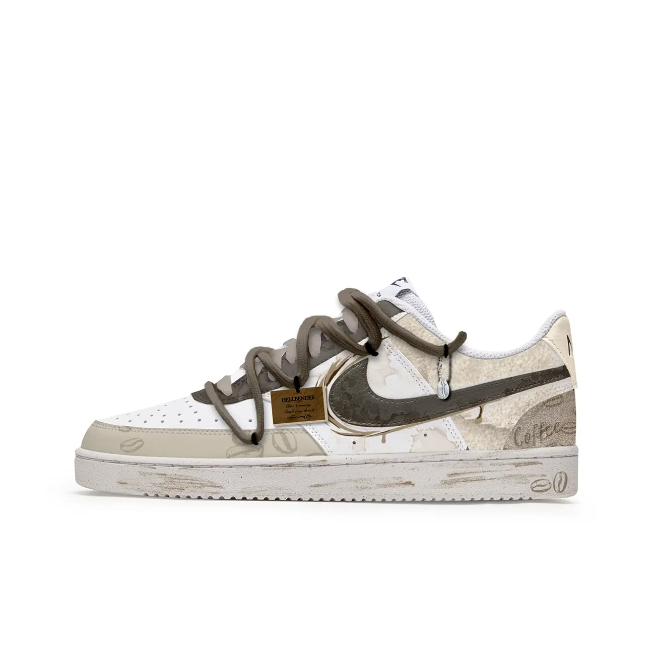 

Nike Court Vision 1 Противоскользящие амортизирующие низкие скейтерские кроссовки мужские бежевые