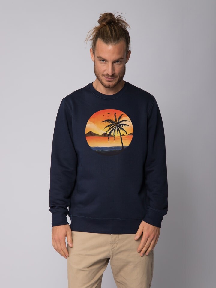

Толстовка wat Apparel Sunset on palm beach, темно-синий