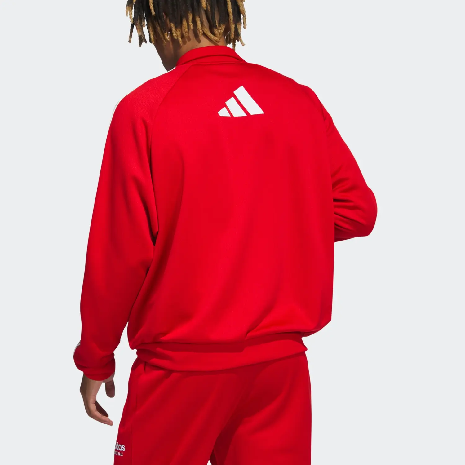 Куртка баскетбольная мужская светло-алая Adidas — фото 4