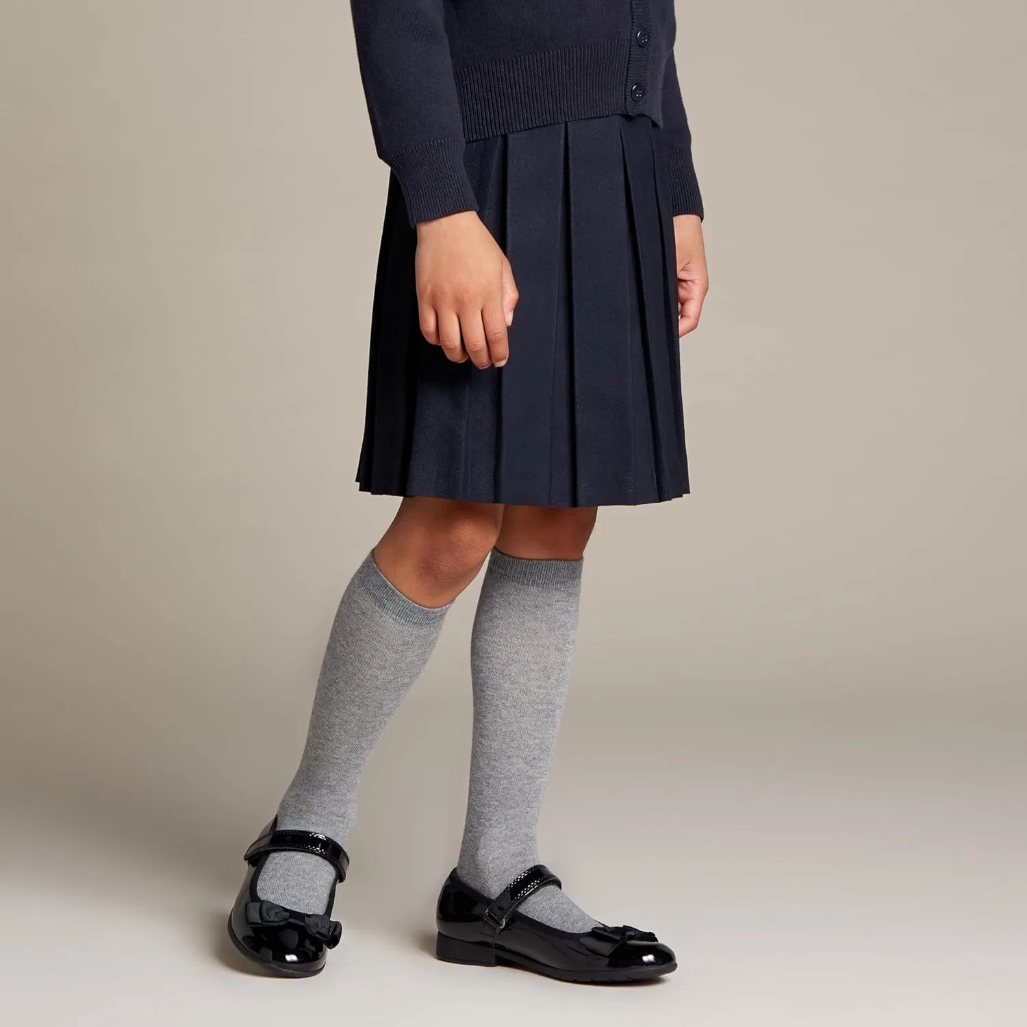 Балетки детские Clarks Scala Tap K, кожаные, на липучке, черные — фото 2