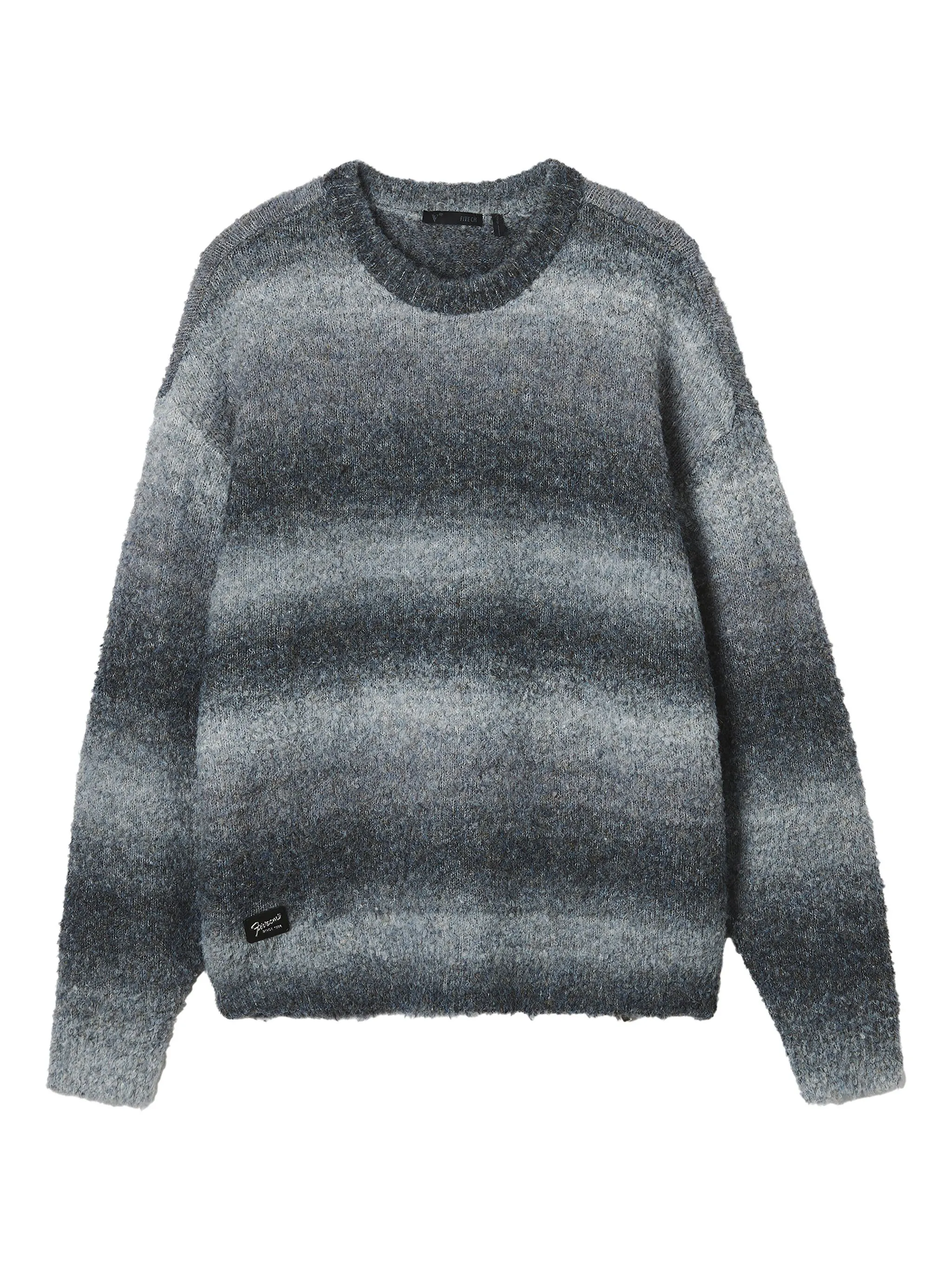 

Полосатый свитер с эффектом омбре Five Cm, серый