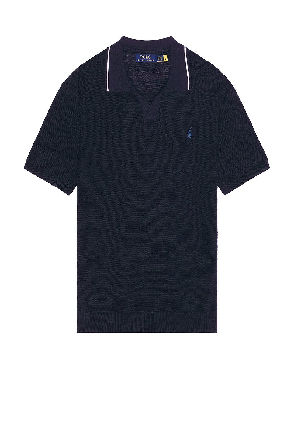 

Свитер с короткими рукавами и воротником-стойкой Polo Ralph Lauren, bright navy