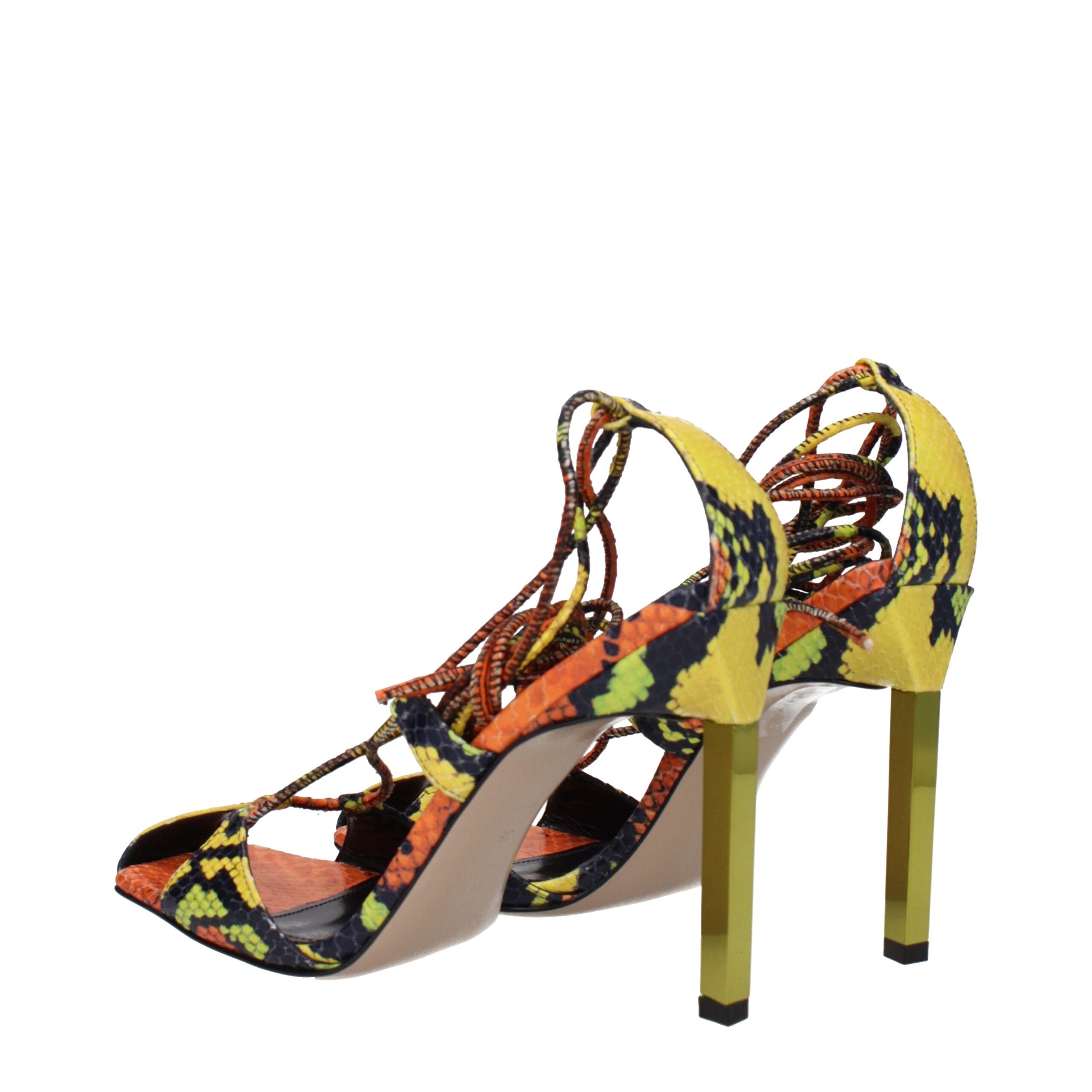 The Attico Leather Women's Sandal, оранжевый — фото 4