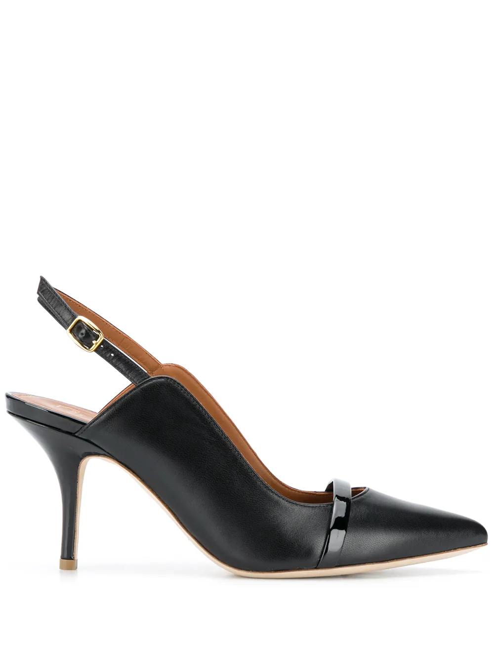 Туфли Marion 70 с ремешком на пятке Malone Souliers, черный