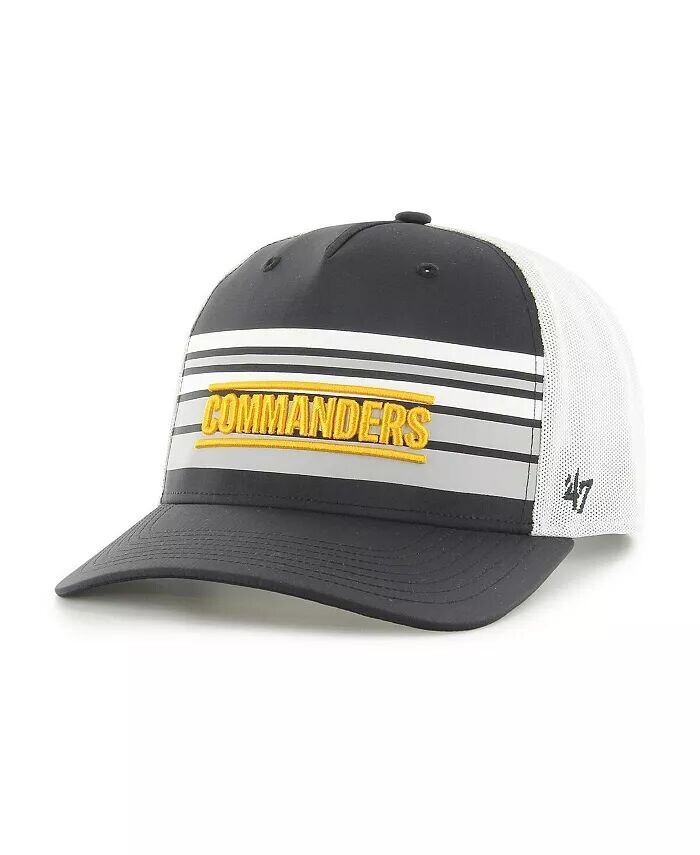 

Мужская черно-белая кепка Washington Commanders Altitude MVP Trucker Snapback '47 Brand, черный