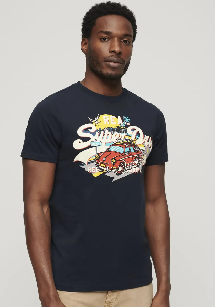 

Рубашка с принтом Superdry "SD-LA VL GRAPHIC T SHIRT", цвет Eclipse Navy
