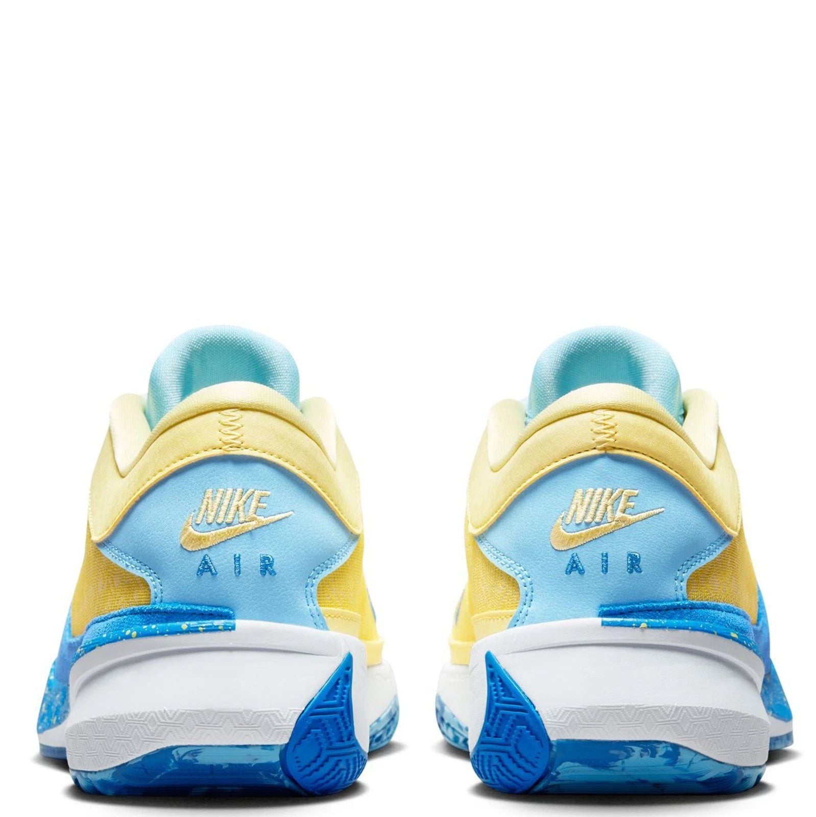 Мужские баскетбольные кроссовки Nike Zoom Freak 5 DX4985-700 желто-синего цвета DWA3028 — фото 4