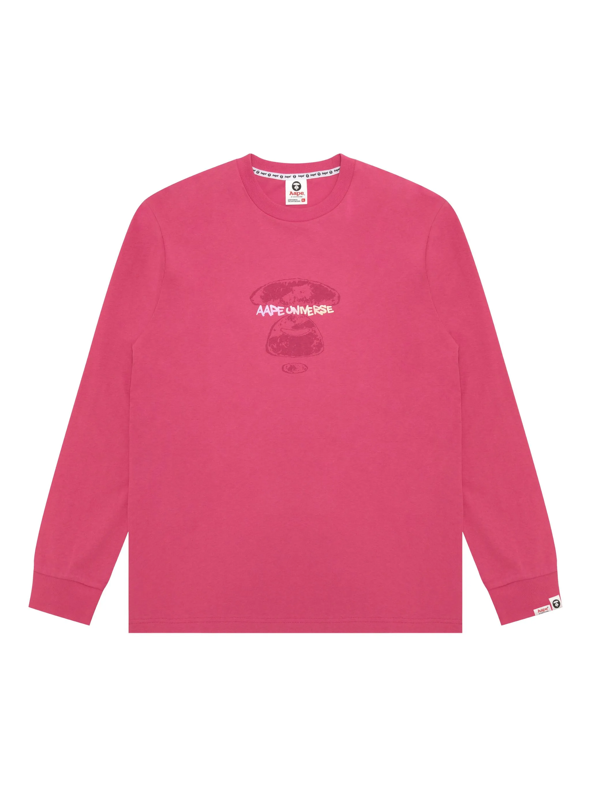 

Футболка с длинными рукавами Aape By A Bathing Ape, розовый