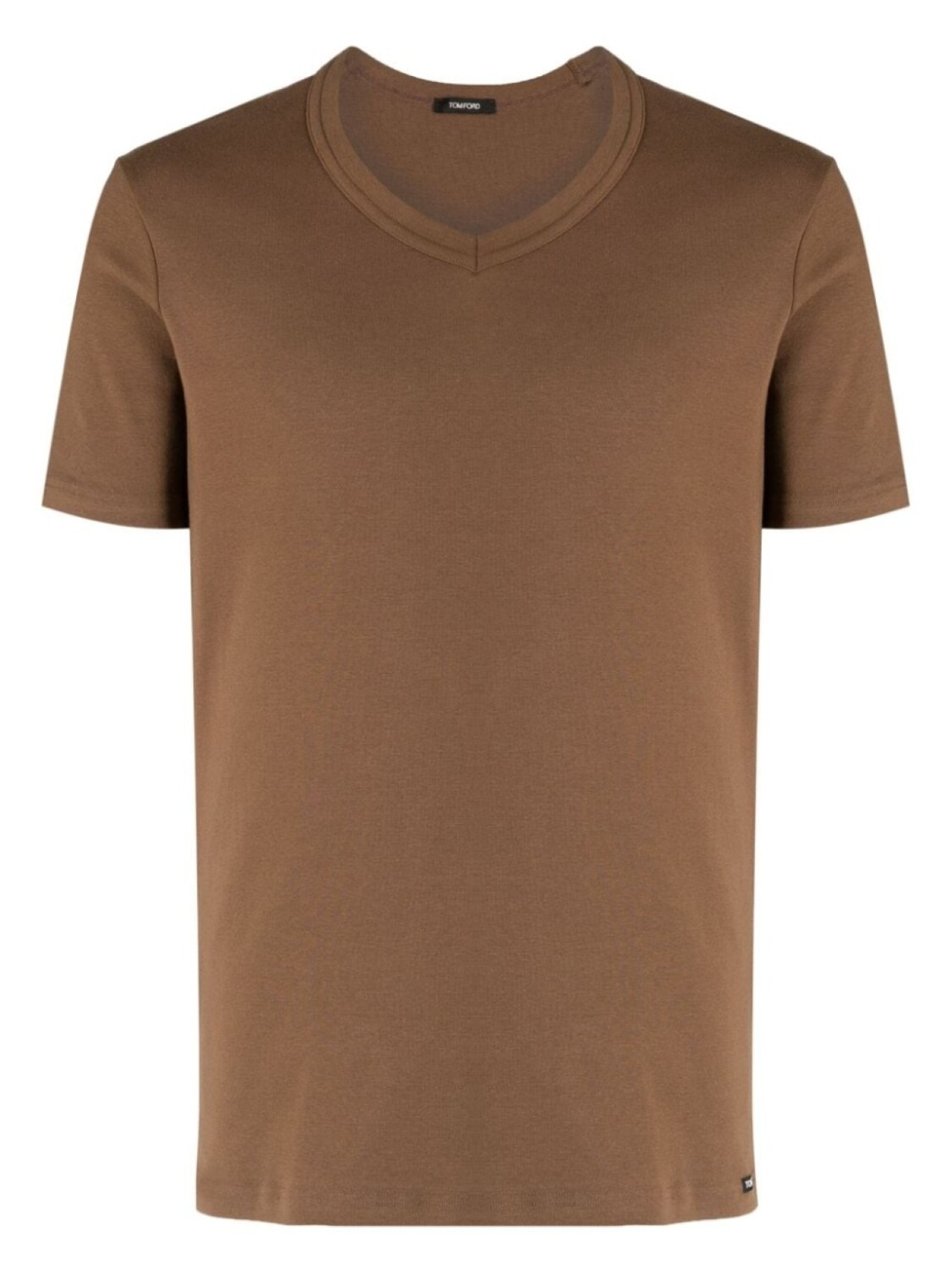 

TOM FORD футболка с V-образным вырезом, коричневый