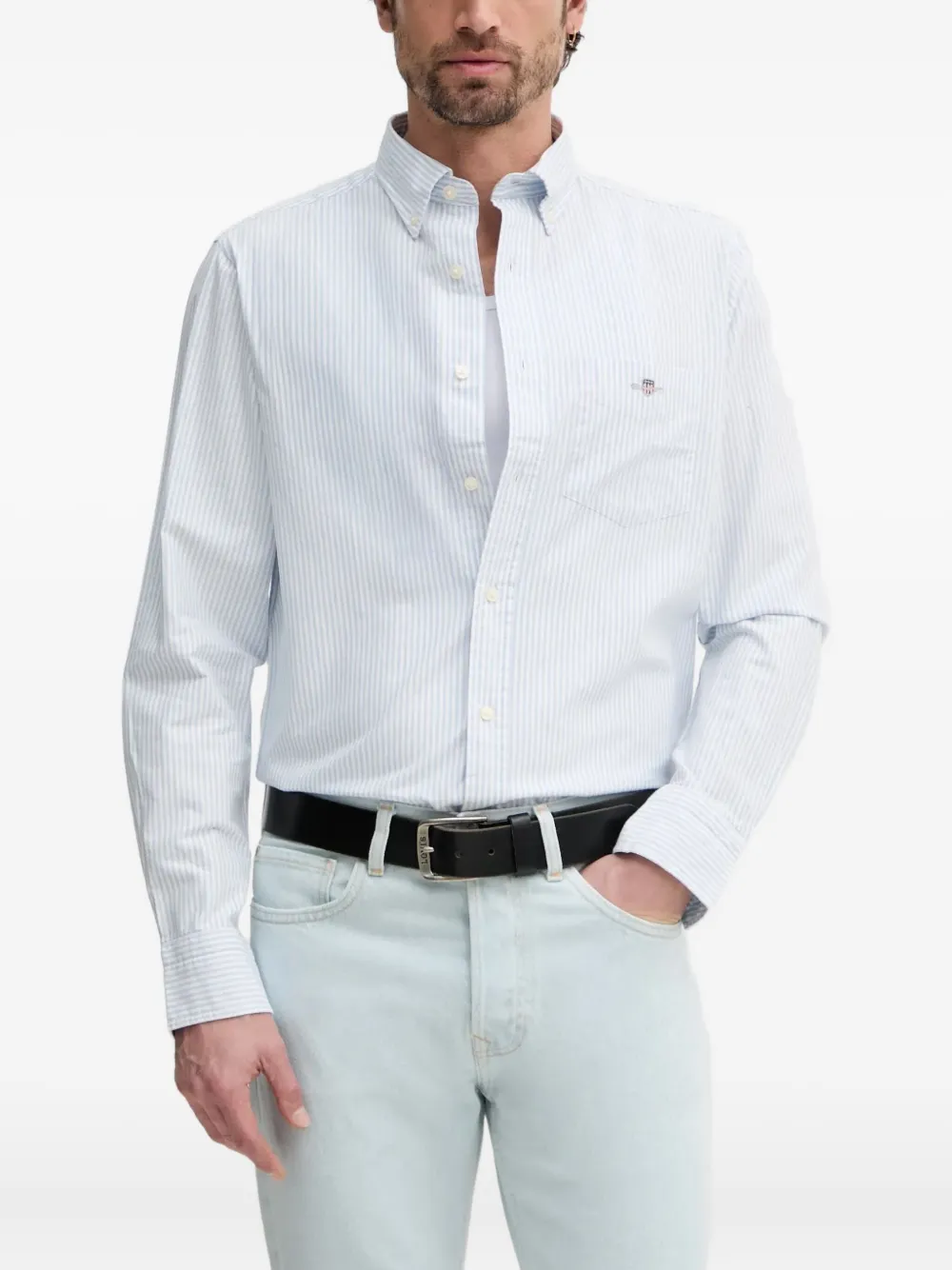 

Рубашка в полоску Gant, синий