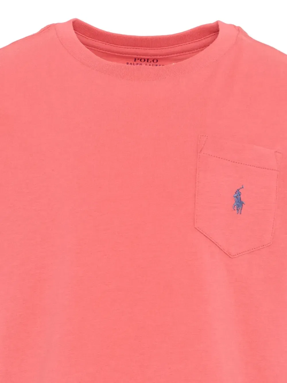 Футболка в кармане с вышивкой пони Polo Ralph Lauren Kids, розовый — фото 3