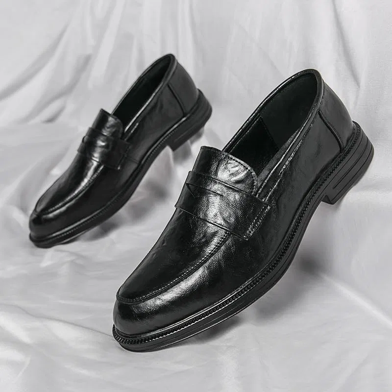Лоферы мужские кожаные Slip-on Loafer Luxury Leather, черный UOPYNE — фото 2