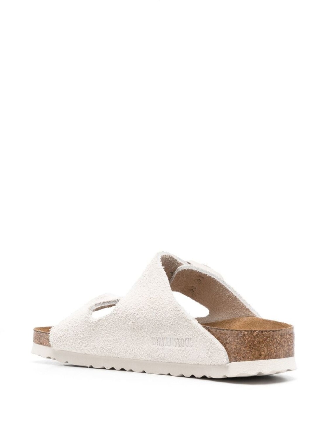 Сандалии Birkenstock Arizona Soft Footbed Suede Leather узкие, белый — фото 3
