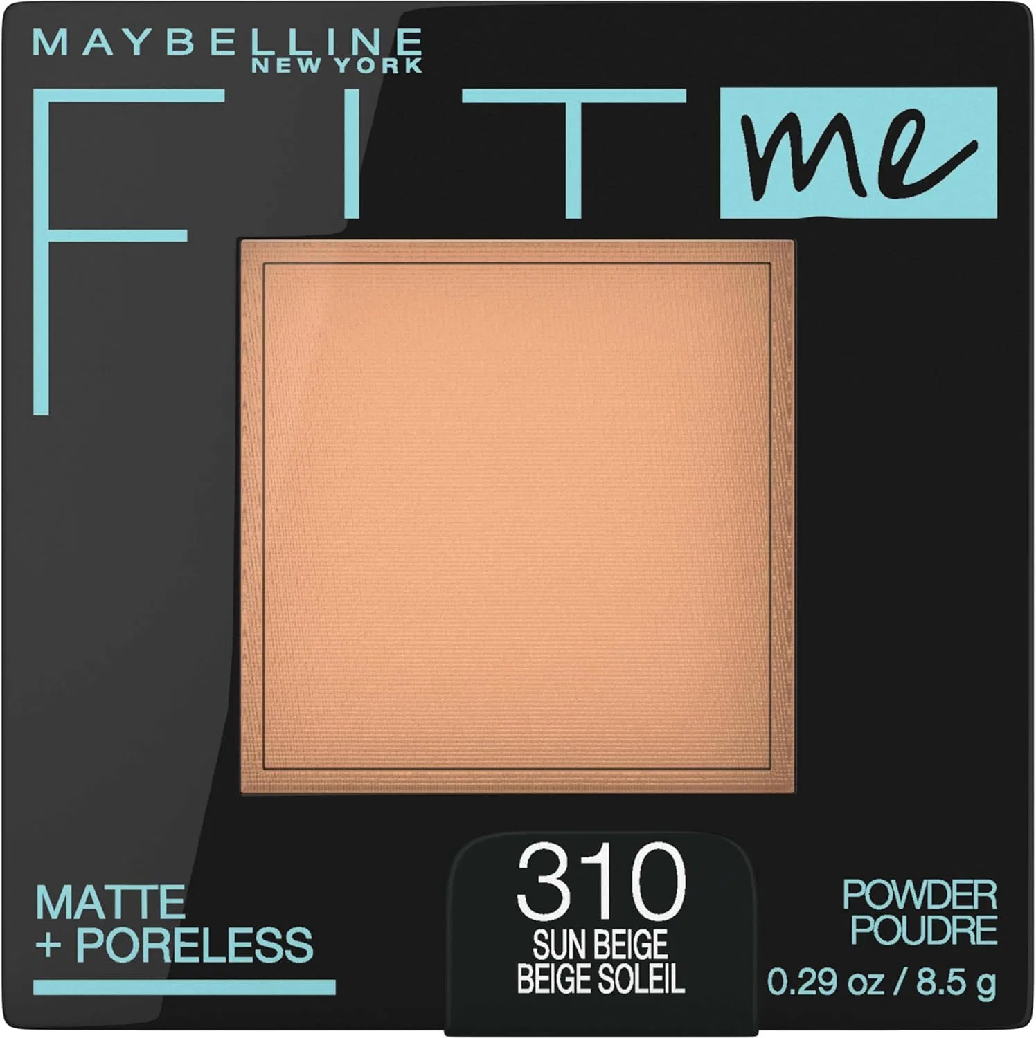 Пудра компактная матирующая Maybelline New York Fit Me Matte + Poreless, оттенок Sun Beige, 8.2 г
