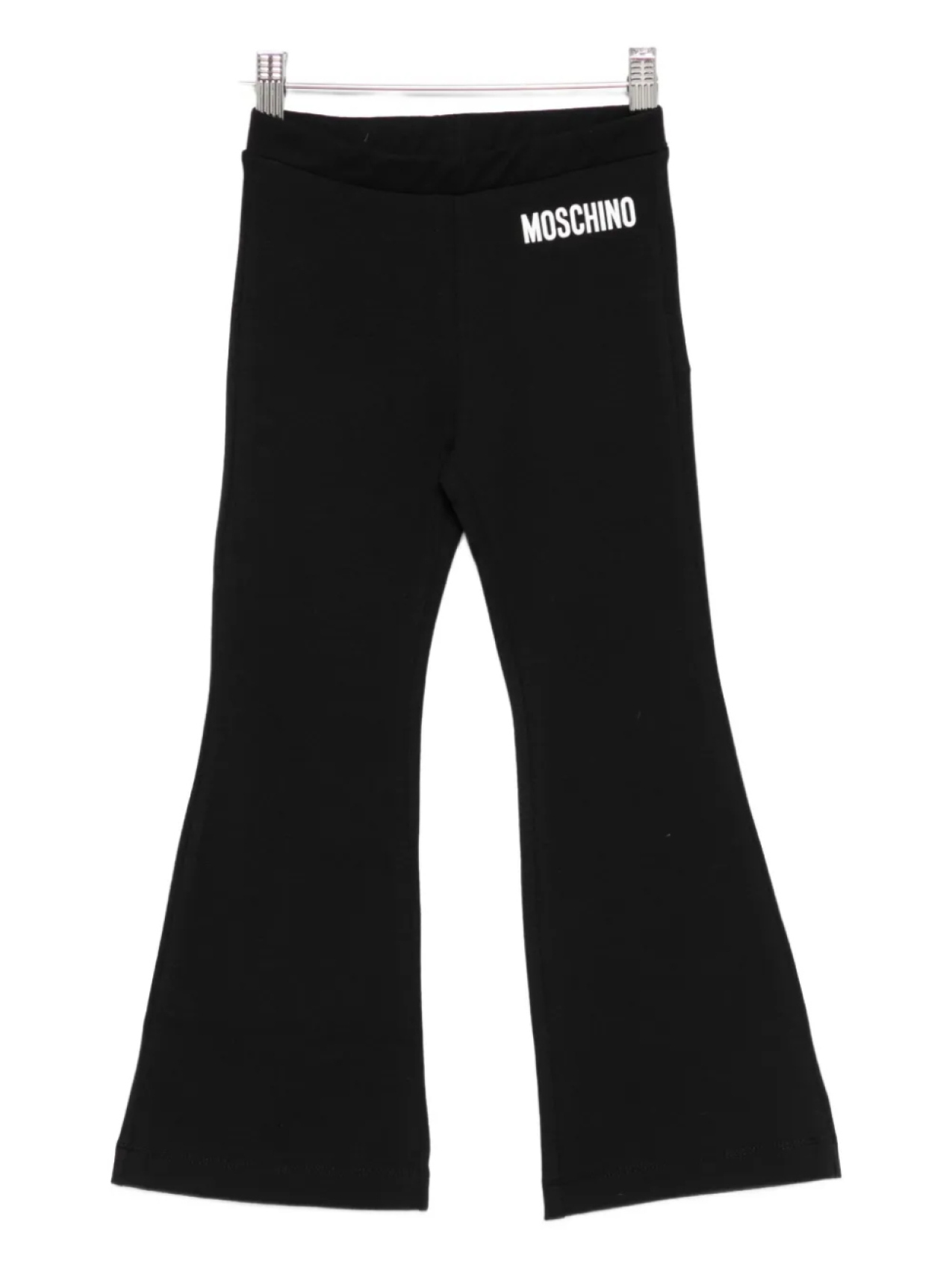 

Расклешенные брюки с логотипом Moschino Kids, черный