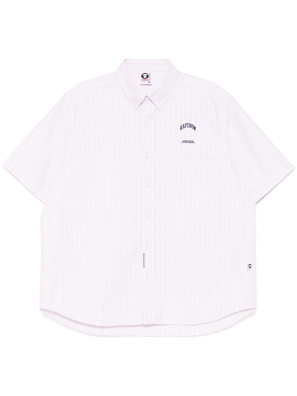 

Полосатая рубашка AAPENOW с логотипом AAPE BY *A BATHING APE, розовый