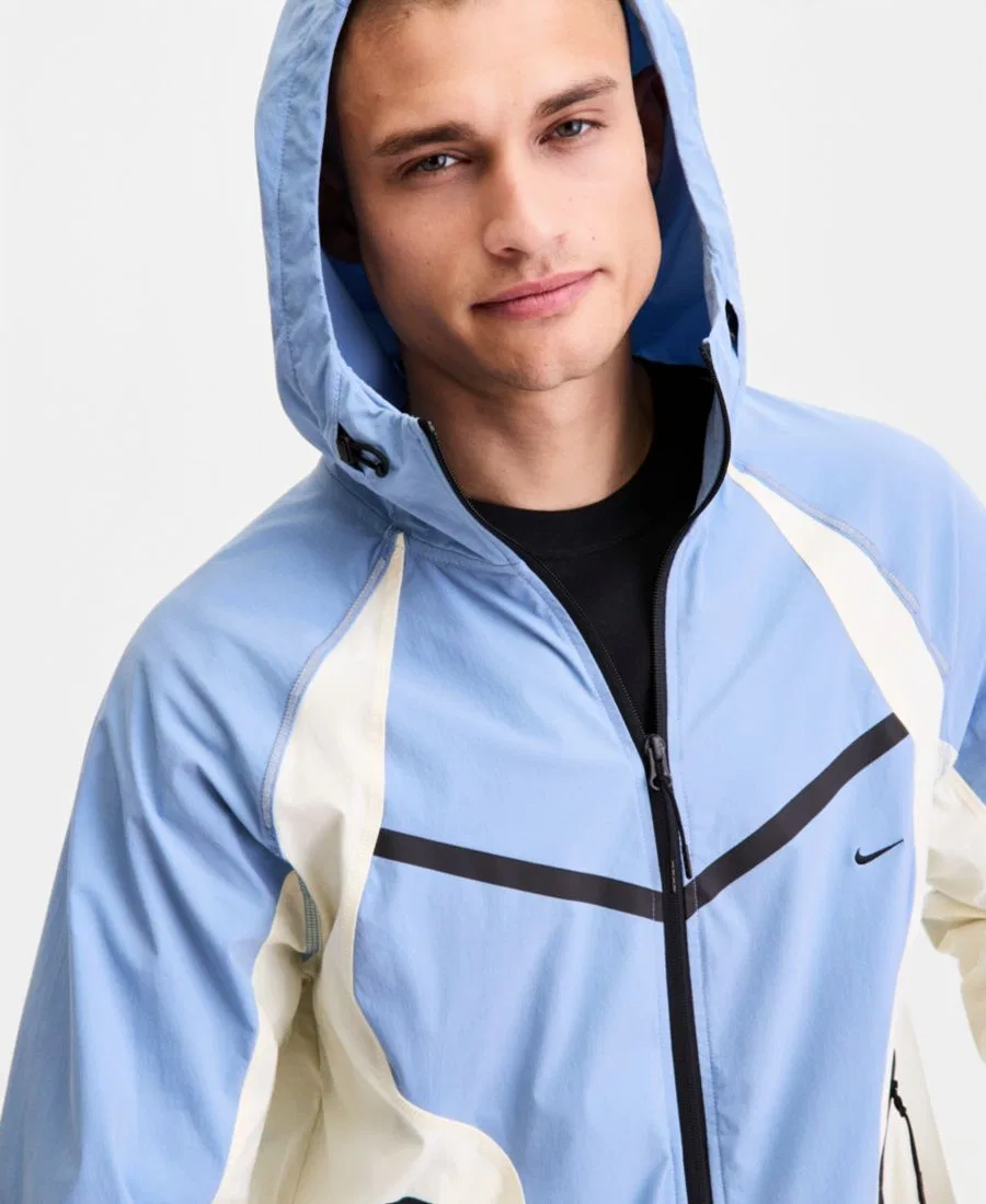 Мужская ветровка Tech Dri-FIT на молнии Nike, синий/черный — фото 3