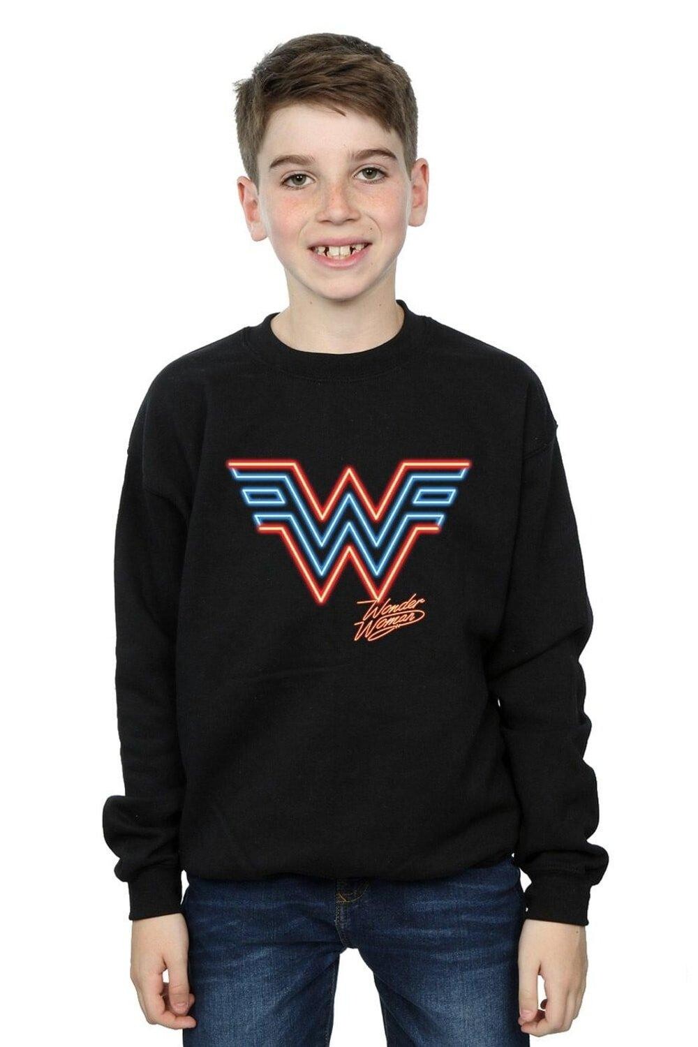 

Толстовка с неоновой эмблемой Wonder Woman 84 DC Comics, черный