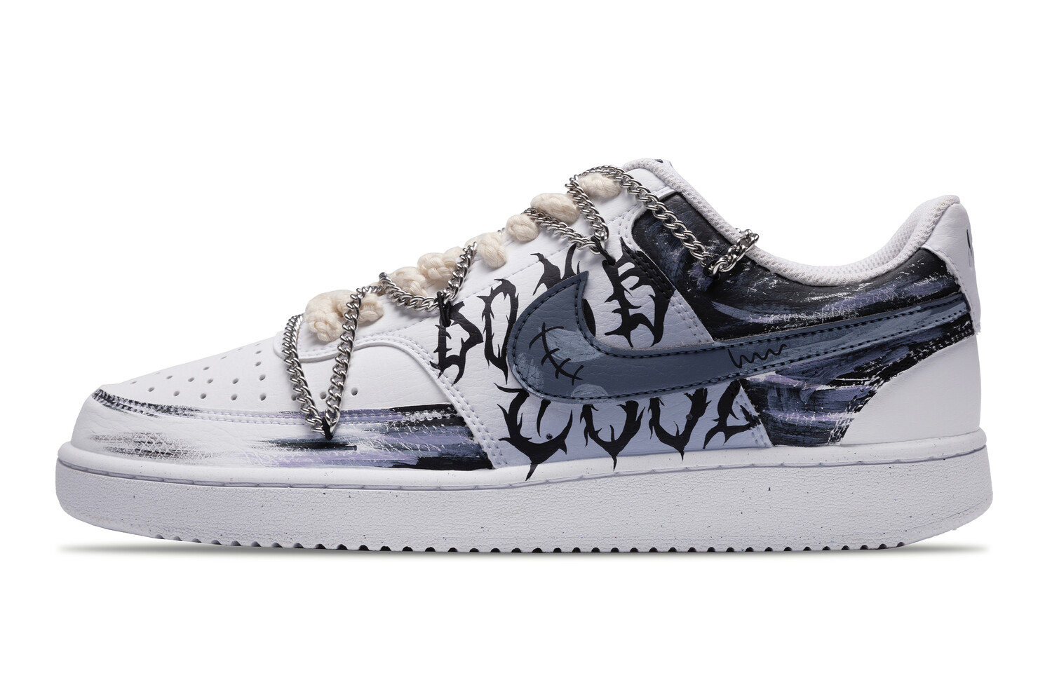 

Кроссовки Nike Court Vision 1 Skateboarding Shoes Men Low-top White/Purple, фиолетовый