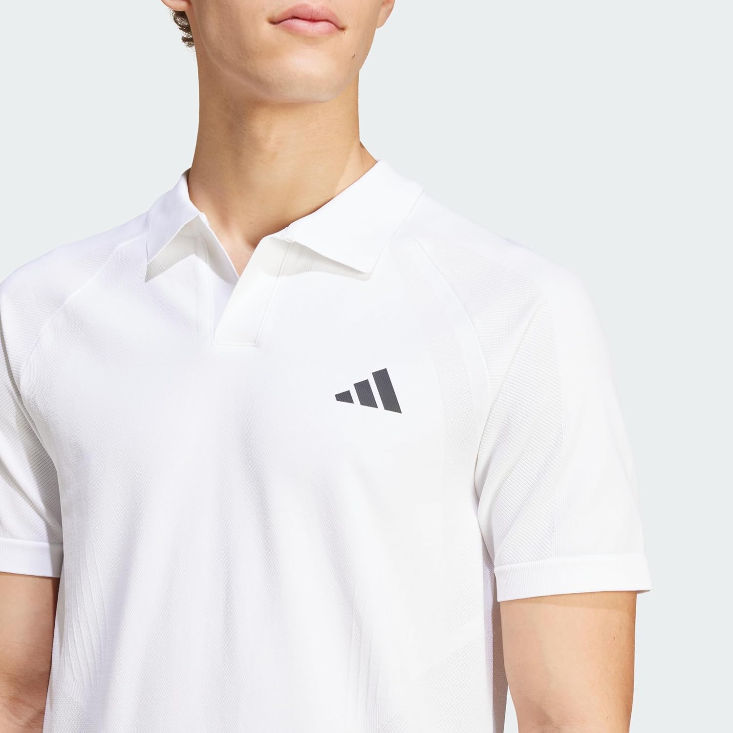 Мужская бесшовная теннисная футболка-поло Tennis Pro Aero Lady Freelift JRX41 Adidas, белый — фото 2