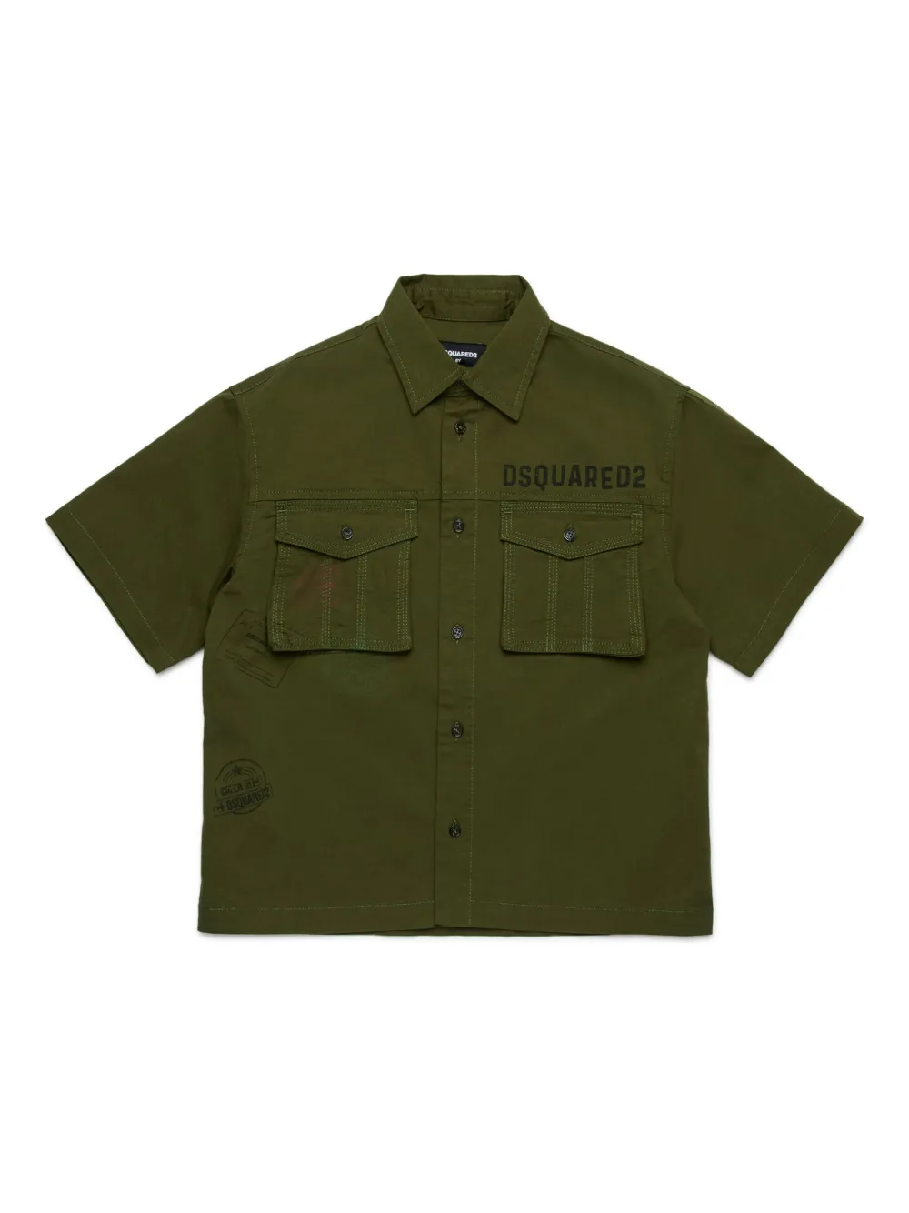 

Рубашка с логотипом DSQUARED2 KIDS, зеленый