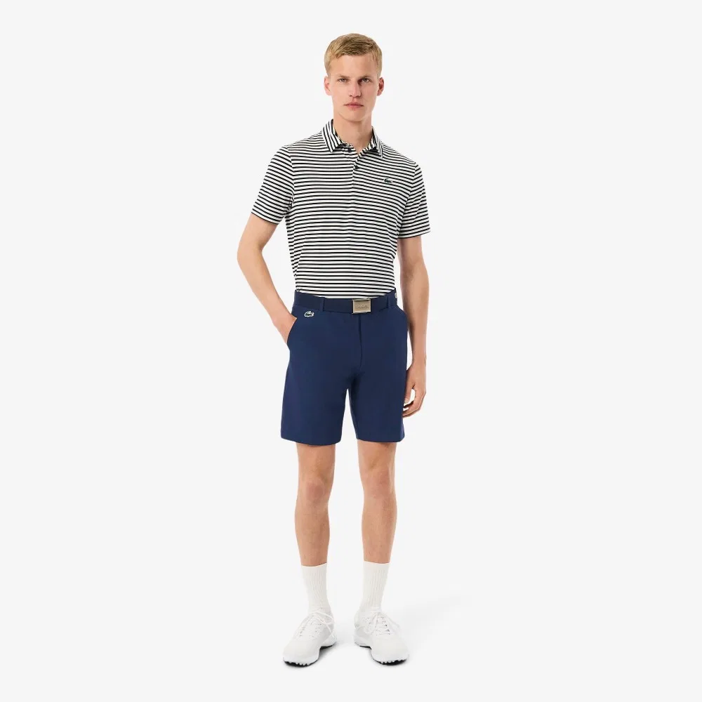 Мужские гольф-бермуды чинос тёмно-синие от Lacoste