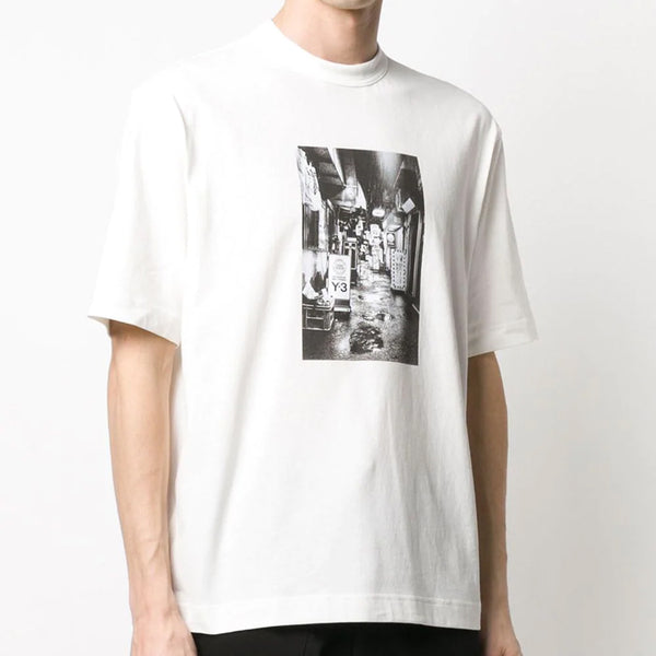 Футболка men's y-3 ss20 photo printing round neck short sleeve white Adidas, белый — фото 2