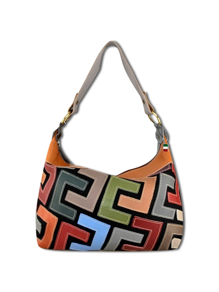 

Наплечная сумка Florence Shopper, Schultertasche Leder mehrfarbig ca. 46cm